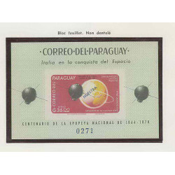0631/ Espace (space) 2700 par 5ba ** MNH Paraguay san marco Non dentelé imperf Overprint surchargé Muestra
