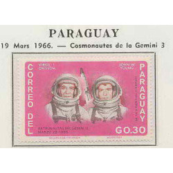 0658/ Espace (space) 2851 ** MNH Gemini 3 Paraguay + Non dentelé imperf 