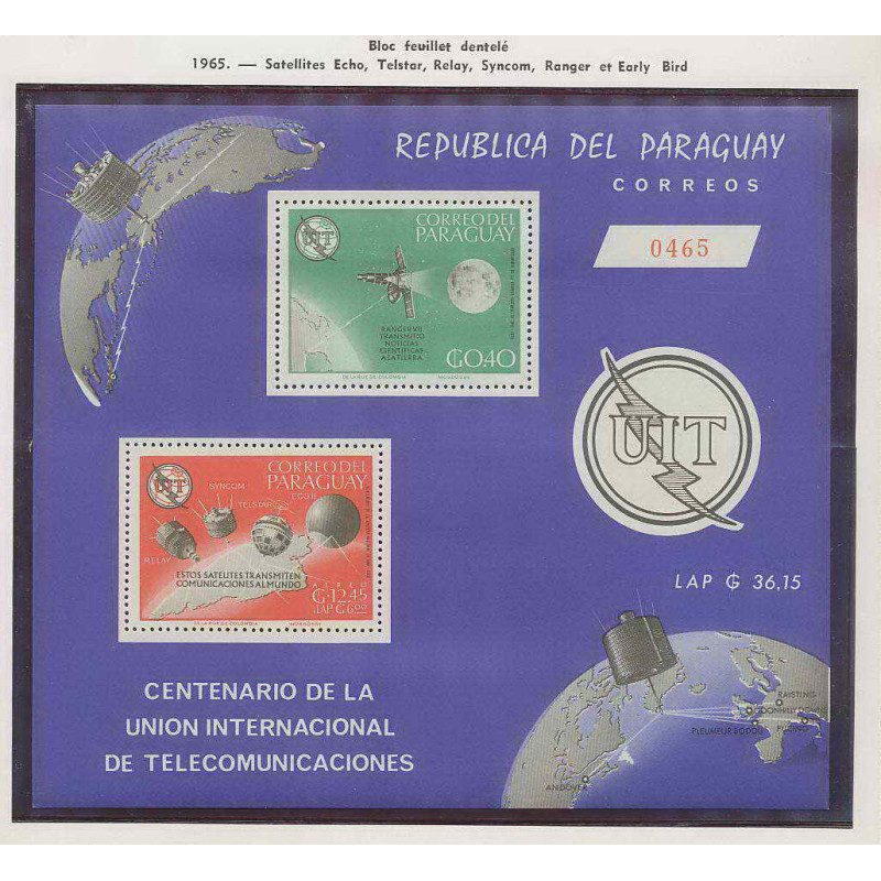 0669/ Espace (space) 2900 par 9c ** MNH early bird Paraguay 