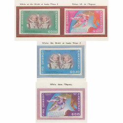 0708/ Espace (space) 2962 + ** MNH Gemini 4 Paraguay Non dentelé imperf