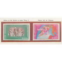 0708/ Espace (space) 2962 + ** MNH Gemini 4 Paraguay Non dentelé imperf