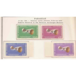 0783/ Espace (space) 32303350/3400/2450 ** MNH Gemini / surveyor Paraguay Overprint surchargé Muestra NON DENTELE 