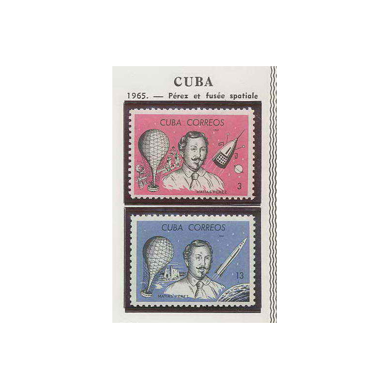 1134/ Espace (space) ** MNH Cuba perez et fusee spaciale