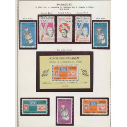 1139/ Espace (space) ** MNH Mi 1567-74 + sheet 84 Paraguay Série contribution de l Allemagne (germany)