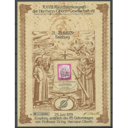 1208/ Espace (space) Paraguay 2476/79 YVERT oberth OVERPINT OR (gold stamps) salzburg 22-25/6 1989
