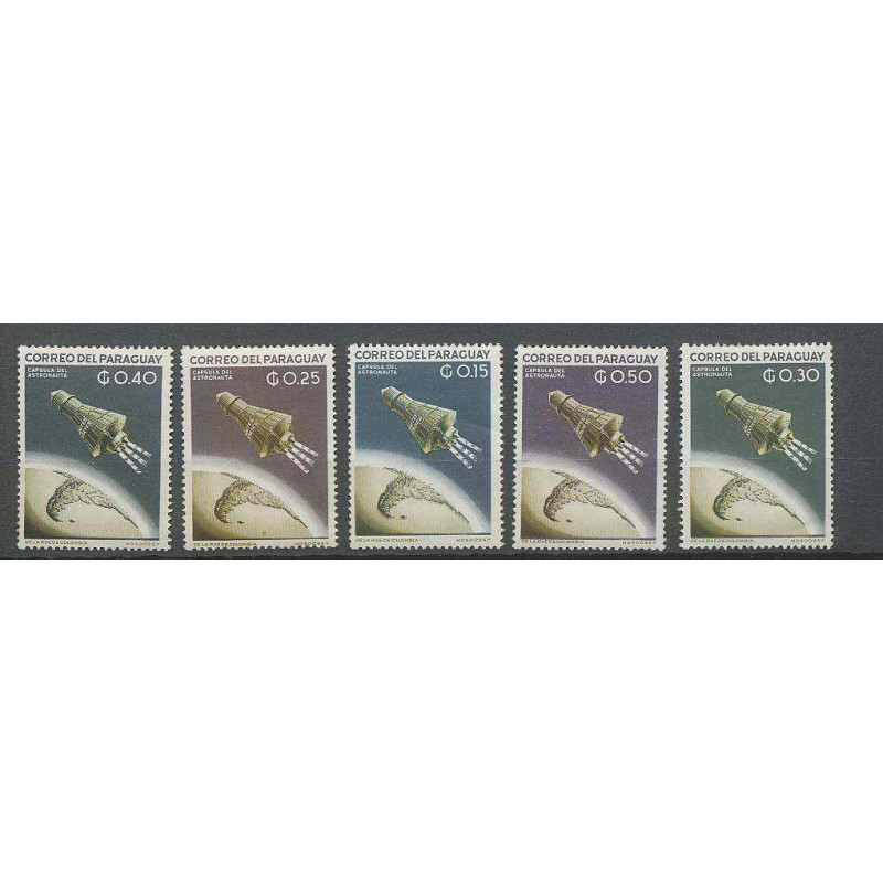 1218/ Espace (space) neuf ** MNH Paraguay N° 1115/1119 Mercury