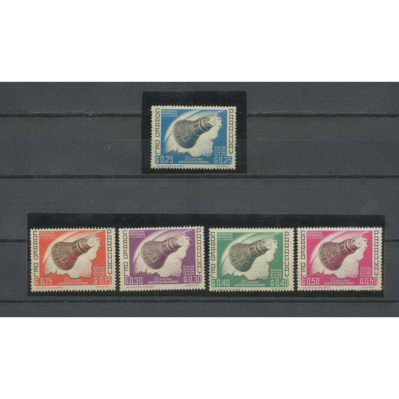 1227/ Espace (space) neuf ** MNH Paraguay N° 1405/1412 COOPER 1963 5 Valeurs