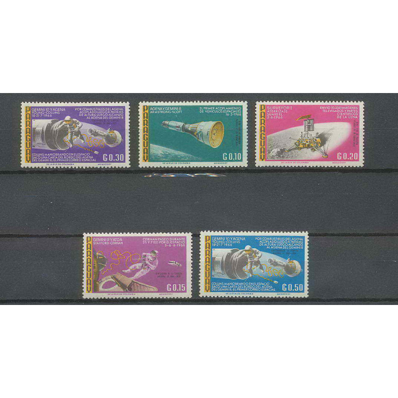 1270/ Espace (space) neuf ** MNH Paraguay Gemini 5 Valeurs