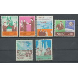 1271/ Espace (space) neuf ** MNH Paraguay Série John Fitzgerald Kennedy 1967 6 Valeurs 