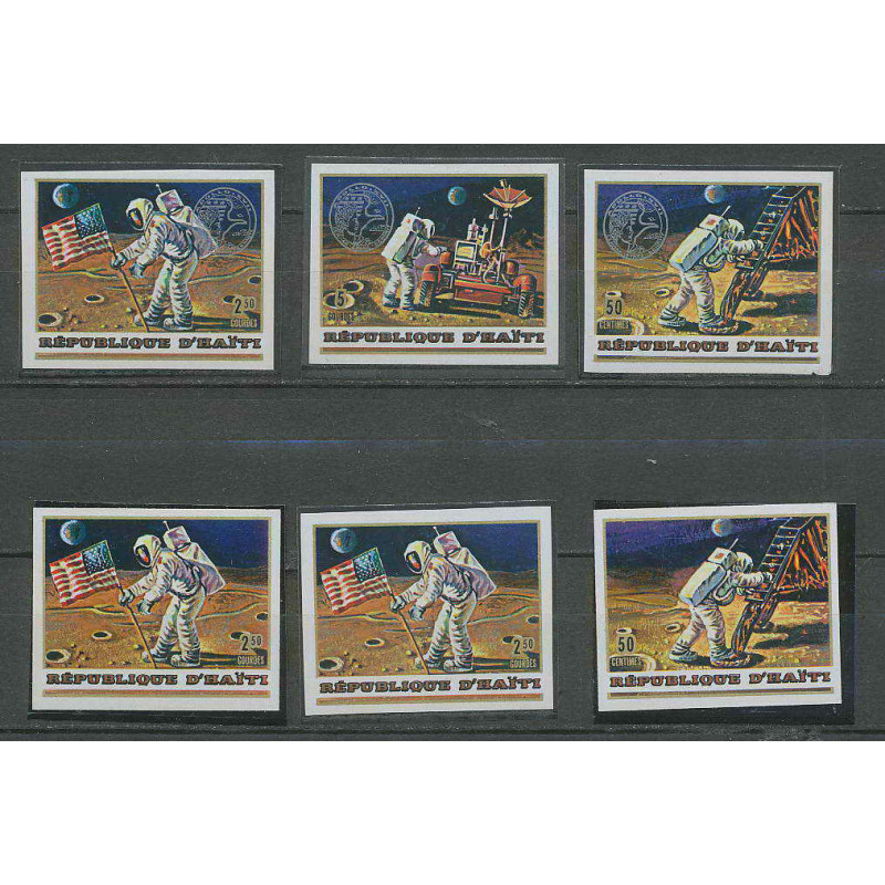 1831/ Espace (space) neuf ** MNH Haiti 729/731 + Overprint surchargé Apollo XIII Non dentelé imperf