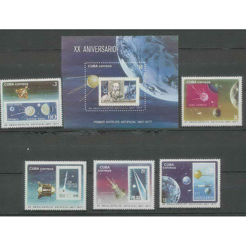 2179/ Espace (space) neuf ** MNH Cuba 1999/2004 + Bloc 49 spoutnik spoutnik 