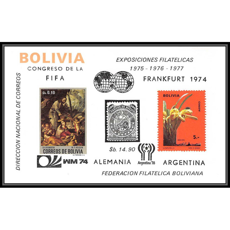 194 Football (Soccer) italia 90 neuf ** MNH - Bolivie (Bolivia) overprinted rar
