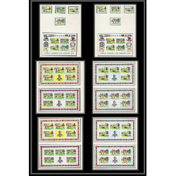 221 Football (Soccer) Allemagne 1974 munich - neuf ** MNH - Ghana Mi. 581-584 A/B KB Non dentelé imperf perfect set