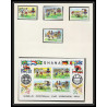 221 Football (Soccer) Allemagne 1974 munich - neuf ** MNH - Ghana Mi. 581-584 A/B KB Non dentelé imperf perfect set