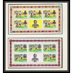 221 Football (Soccer) Allemagne 1974 munich - neuf ** MNH - Ghana Mi. 581-584 A/B KB Non dentelé imperf perfect set