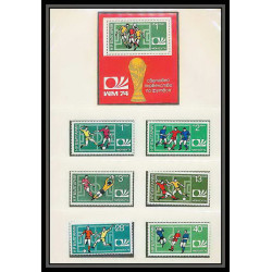 269 Football (Soccer) Allemagne 1974 munich - neuf ** MNH - Bulgarie (Bulgaria) Michel 2326-2331 + bloc