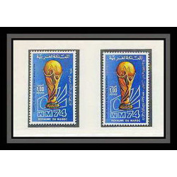 314 Football (Soccer) Allemagne 1974 munich - neuf ** MNH - maroc N° 710/711 OR (gold stamps) overprint gold 
