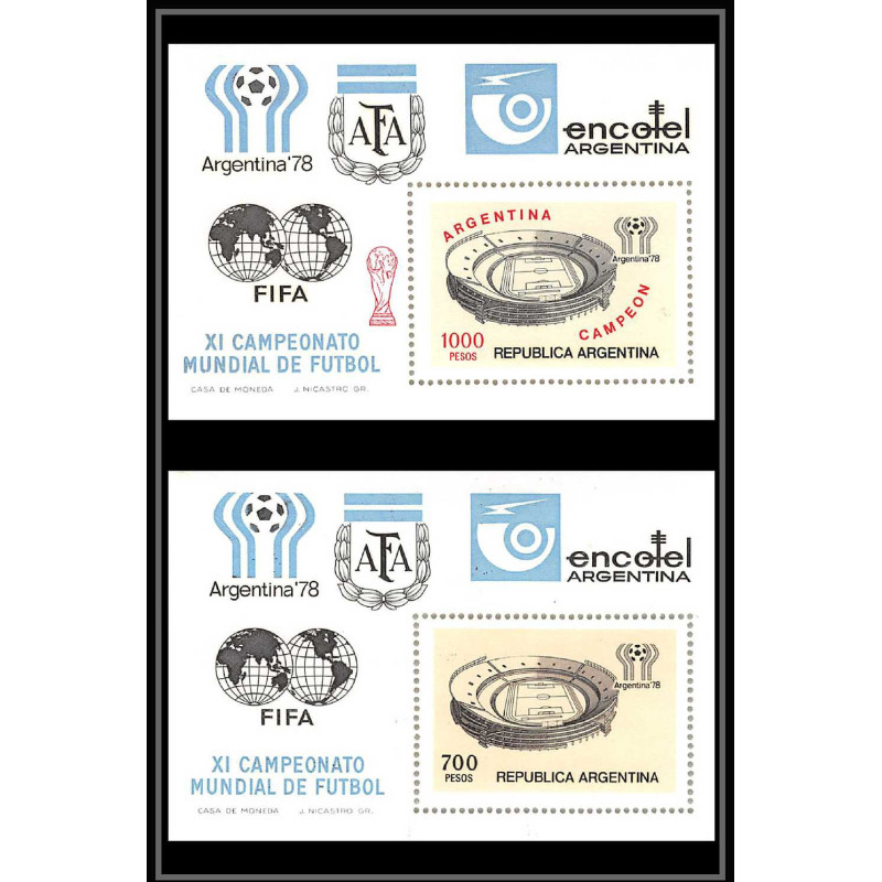454 Football (Soccer) argentina 78 - neuf ** MNH - Argentine (Argentina) N° 20 + overprint in red