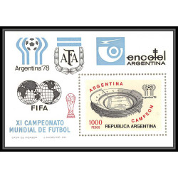 454 Football (Soccer) argentina 78 - neuf ** MNH - Argentine (Argentina) N° 20 + overprint in red