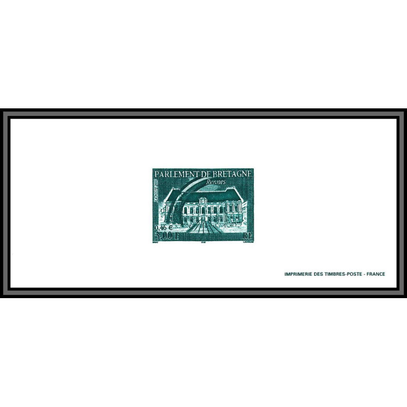 N°3307 Le Parlement de Bretagne (Rennes) Gravure France 2000