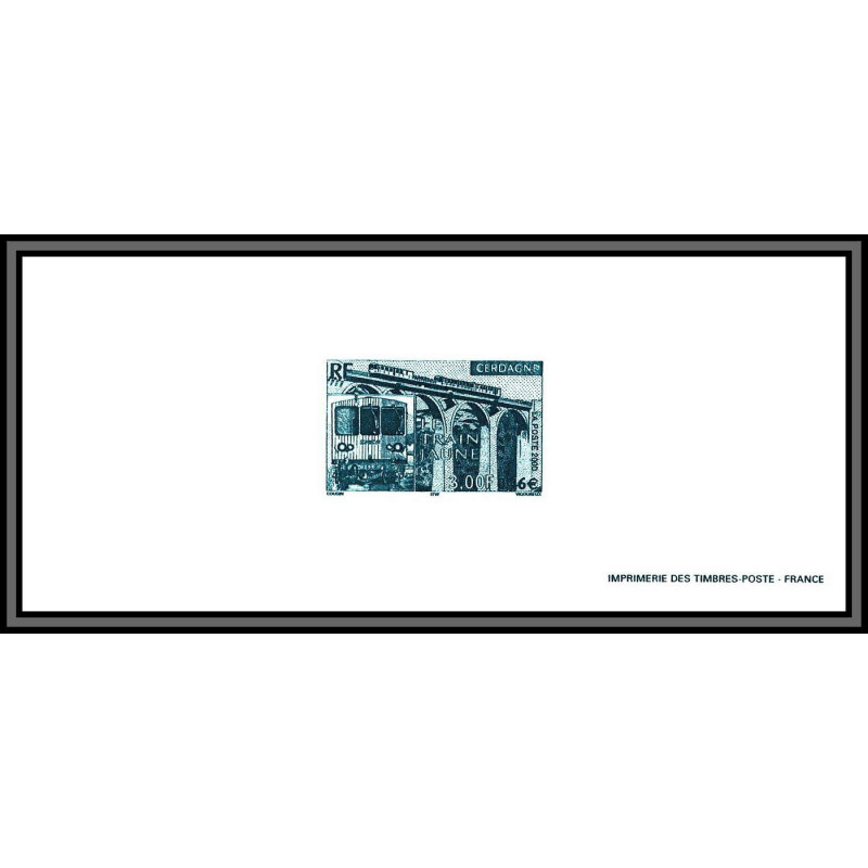N°3338 Le train jaune de Cerdagne Gravure France 2000