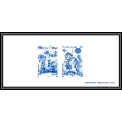 N°3467/3468 Fête du timbre Boule et Bill Gravure collective France 2002 comics cartoon