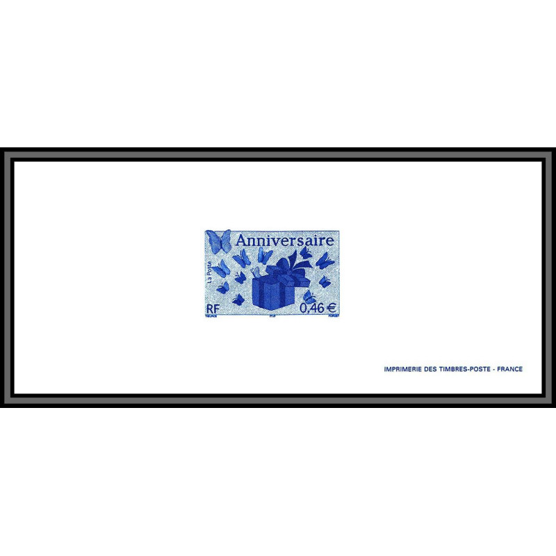 N°3480 Timbre pour anniversaires Gravure France 2002
