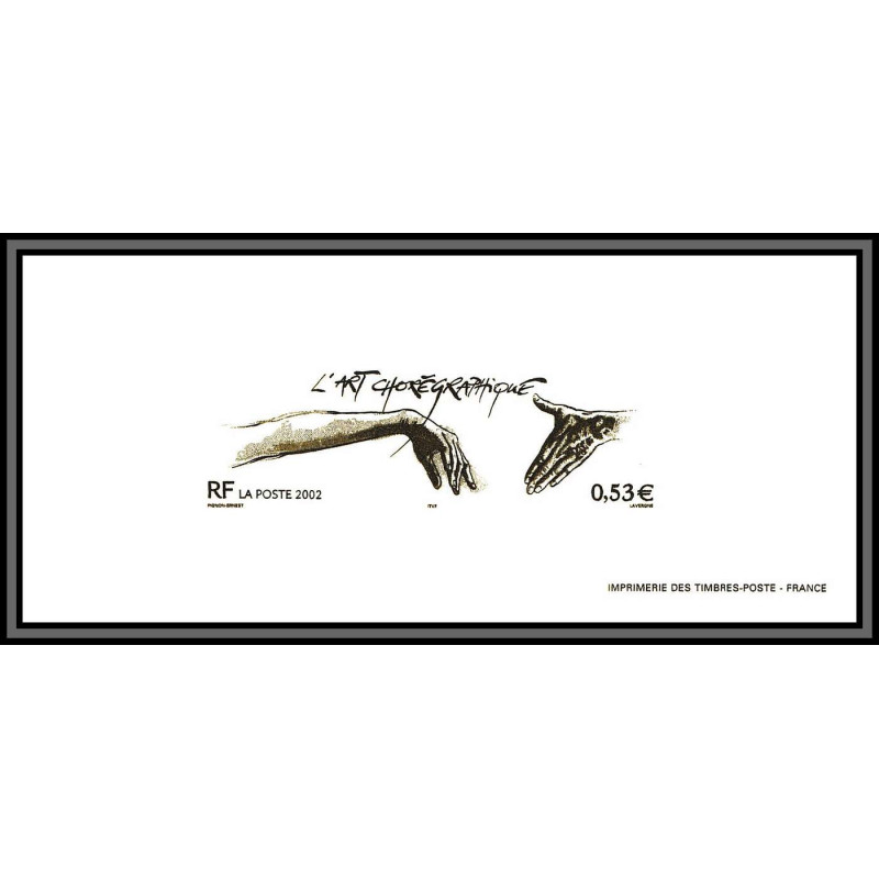 N°3507 L'art chorégraphique Gravure France 2002 main hand hands