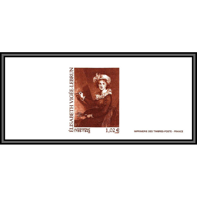 N°3526 Elisabeth Vigée-Lebrun Tableau (Painting) Gravure France 2002