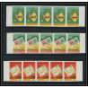 1019 - Barbuda 172/174 UPU Union postale universelle BANDE DE 5 Non dentelé imperf MNH **