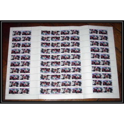 1036 Tuvalu MI N°377/380 ** (british royal family) Wedding 1986 feuilles (sheets) Cote 200 eu 10 tete beche