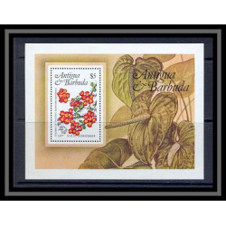 Antigua Barbuda 121 - N° 76 Bloc UPU Union postale universelle fleurs (fleur flower flowers) Cote 8.50 MNH **