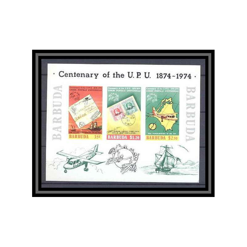Barbuda 406 - Bloc N° 10 Non dentelé imperf UPU Union postale universelle MNH **