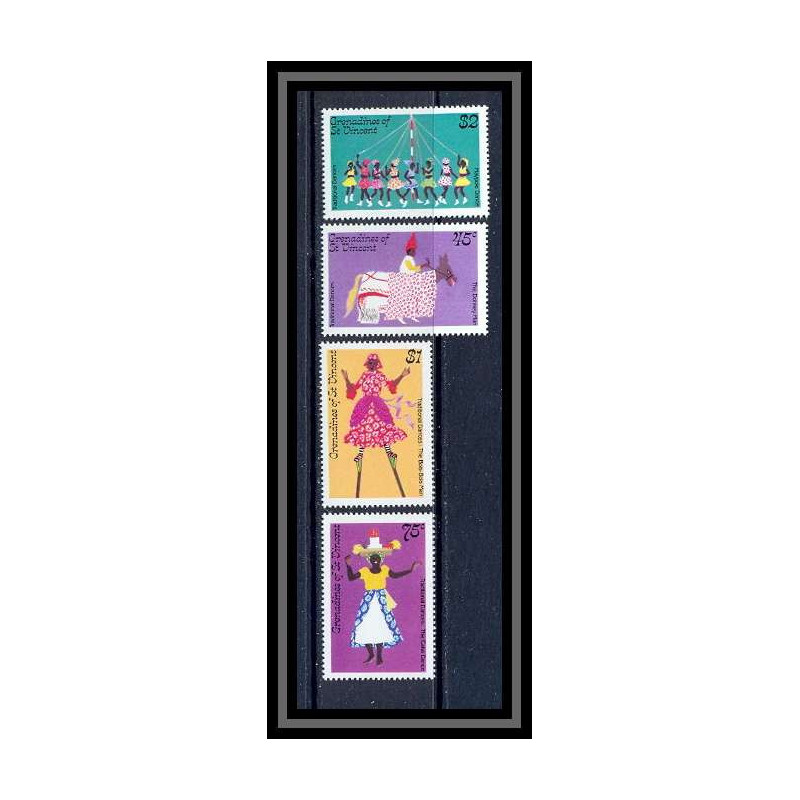 Grenadines of Saint-Vincent - 304 - N° 447/50 Danses dances Cote 5 Euros MNH **