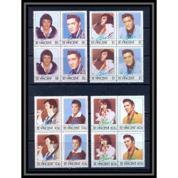 Saint-Vincent - 256 - Série CHANTEUR Elvis Presley MNH ** UNAUTHORIZED REPRINTS