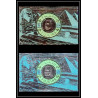 216a Fujeira mi N°58 et 60 2 Blocs OR gold stamps Argent Silver (Silver) Gamal Abdel Nasser EGYPT SPHINX PYRAMIDS 1971