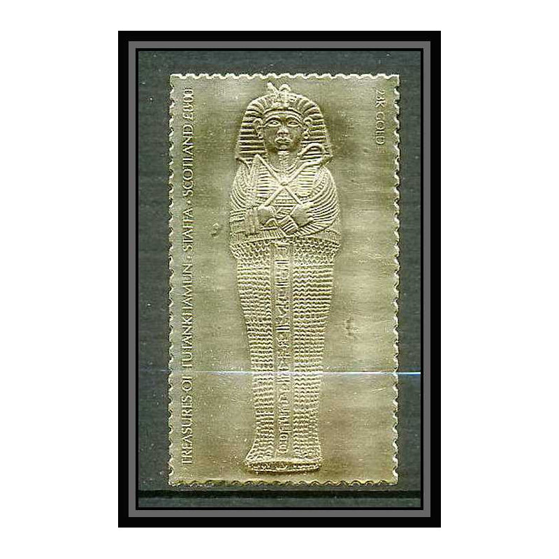 410 Staffa Scotland Egypte Egypt Tutankhamun Toutânkhamon 01 OR gold stamps 23k Neuf** mnh