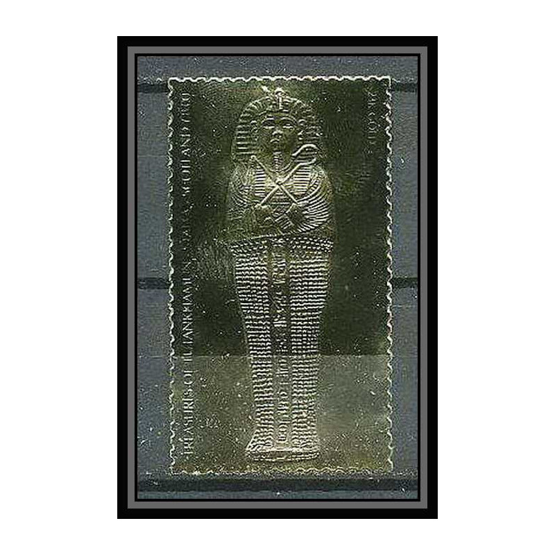 410a Staffa Scotland Egypte Egypt Tutankhamun Toutânkhamon 01 OR gold stamps 23k TIRAGE 2 (brillant) Neuf** mnh