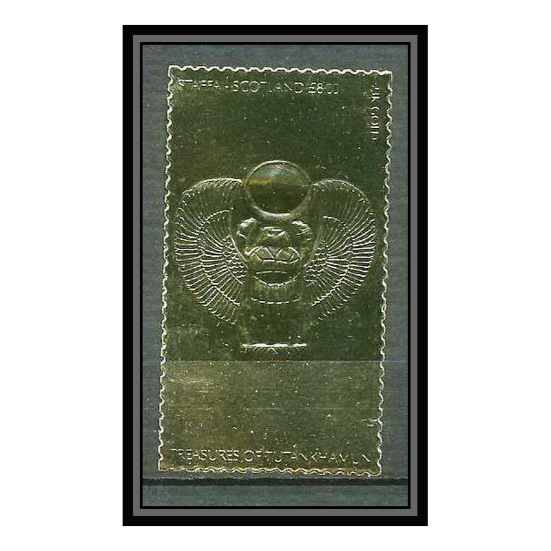 412 Staffa Scotland Egypte Egypt Tutankhamun Toutânkhamon 04 OR gold stamps 23k tirage 2 brillant Neuf** mnh