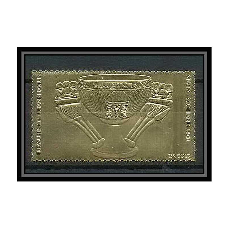 421a Staffa Scotland Egypte Egypt Tutankhamun Toutânkhamon 16 OR gold stamps 23k tirage 2 brillant Neuf** mnh
