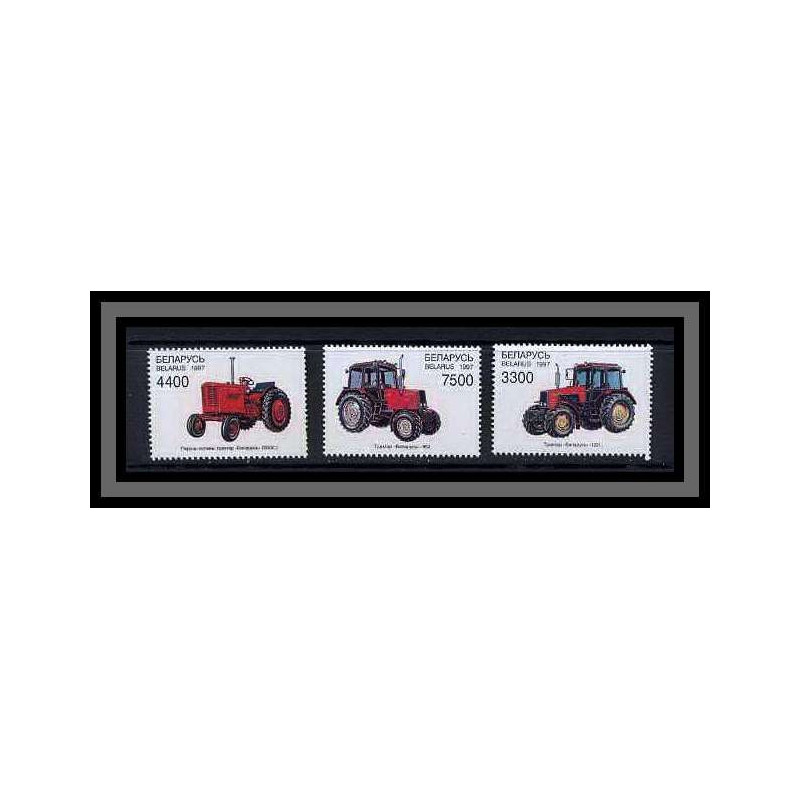 116 Biélorussie (Belarus) N°217/220 tracteur Voiture (Cars car automobiles voitures) cote 4.50