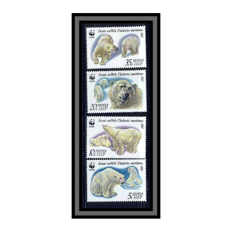 Russie Russia urss USSR 198 - N°5391/5394 Faune (Animals & Fauna) OURS (bears)