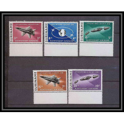 Suriname (Surinam) - 1 - N° 391/95 Espace (space) LOLLONI 2213/15 FUSEE X15 neuf ** mnh