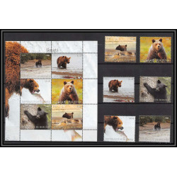 2076b/ burundi Bf ours Grizzli bear bears neuf ** MNH 
