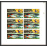 80671 nagaland Kingfisher martin pecheur ruud Scardiniu ** MNH poissons fishes fish oiseaux birds Non dentelé imperf