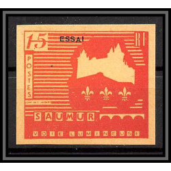 85509/ grève de saumur 1953 essai Non dentelé Imperf 