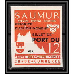 85541/ grève de saumur 1953 essai Non dentelé Imperf surcharge