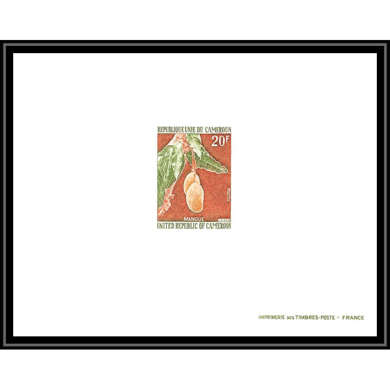 0021d Epreuve de luxe deluxe proof Cameroun N°555 mangue (mango) (fruit frut)