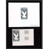 0027aEpreuve de luxe deluxe proof Cameroun N°159 onu (uno colombe dove) + Non dentelé imperf ** MNH