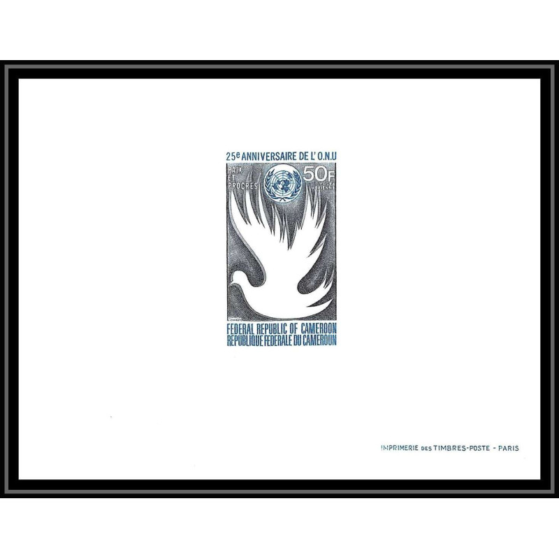 0027c Epreuve de luxe deluxe proof Cameroun N°159 onu (uno colombe dove)